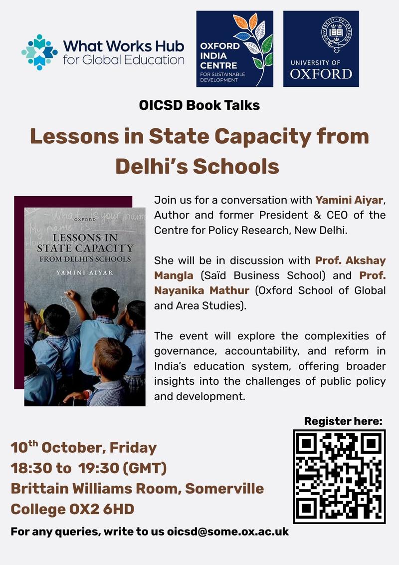 yamini aiyar at oxford oct